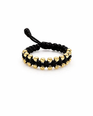 ANILLO DOBLE CARRIL DIAMANTADO AJUSTABLE 3MM 6182 Oro laminado Luxus
