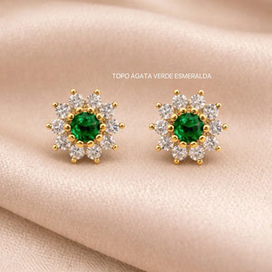 TOPO ÁGATA VERDE ESMERALDA 5688 OrolaminadoLuxus