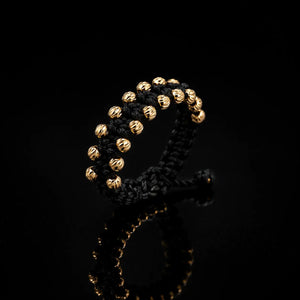 ANILLO DOBLE CARRIL DIAMANTADO 3MM 6182 Oro laminado Luxus
