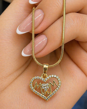 DIJE CORAZÓN MOM CRISTAL 5292 OrolaminadoLuxus
