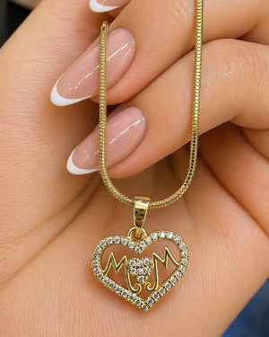 DIJE CORAZÓN MOM CRISTAL 5292 OrolaminadoLuxus