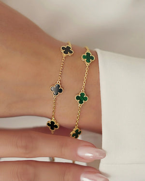 PULSERA SIX TRÉBOL 4838 18CM OrolaminadoLuxus