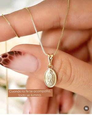 Set Virgen Cadena + Dije en Oro Laminado 18K OrolaminadoLuxus