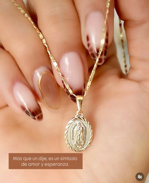 Set Virgen Cadena + Dije en Oro Laminado 18K OrolaminadoLuxus