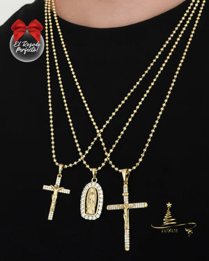 SET CADENA MILITAR 2,5 MM 60 CM MAS DIJE OrolaminadoLuxus