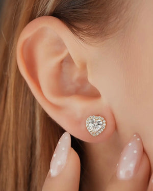 ARETES INFALTABLES CON SWAROVSKI Oro laminado Luxus