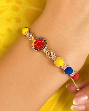 BRAZALETE COLOMBIA 5MM DIAMANTADO BEIG 6322 Oro laminado Luxus