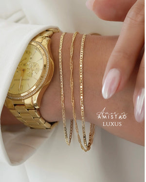 Pulseras Be Love OrolaminadoLuxus