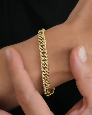 PULSERA CUBANA CONTINUA 6MM 19CM 5170 OrolaminadoLuxus