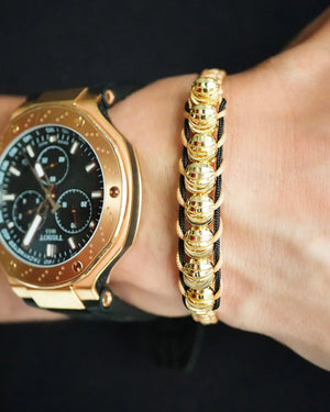 BRAZALETE LAZO REAL DIAMANTADO 8MM 5754 OrolaminadoLuxus