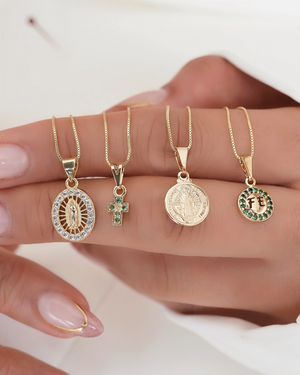 SET CADENA VENECIANA 45 CM + DIJE CON SIGNIFICADO OrolaminadoLuxus