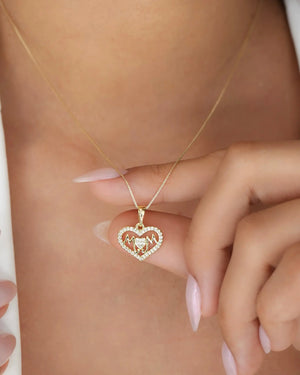 DIJE CORAZÓN MOM CRISTAL 5292 (Copia) OrolaminadoLuxus
