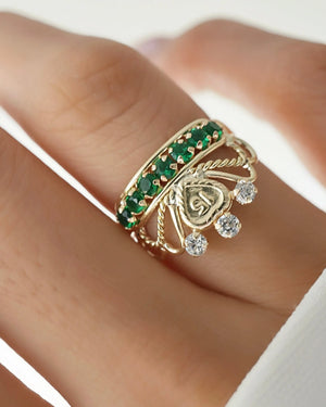 ANILLO 15 AÑOS VERDE Ref: 115 OrolaminadoLuxus
