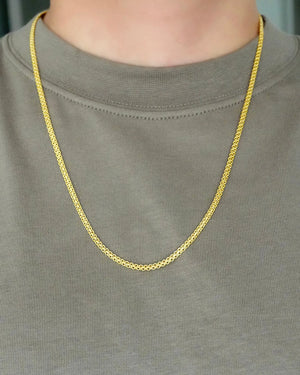 CADENA TEJIDO CHINO 3MM 60CM 6046 Oro laminado Luxus