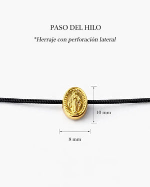 HERRAJE VIRGEN MILAGROSA 8MM 5957 Oro laminado Luxus