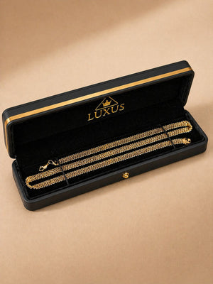 CADENA DOBLE CARRIL TEJIDO CHINO 60CM 6MM 6231 Oro laminado Luxus