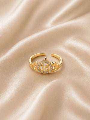 ANILLO 15 AÑOS AJUSTABLE Oro laminado Luxus