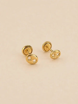 TOPO GUCCI MEDIANO CON ROSCA DE SEGURIDAD Ref 90049 OrolaminadoLuxus