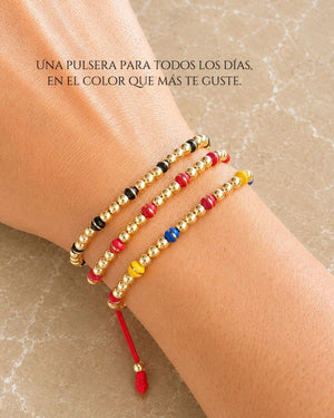 BRAZALETE TRIO B4 NEOPRENO 6281 Oro laminado Luxus