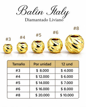 BALIN ITALY DIAMANTADO Oro laminado Luxus