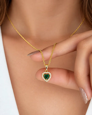 Dije corazón amor verde referencia 6170