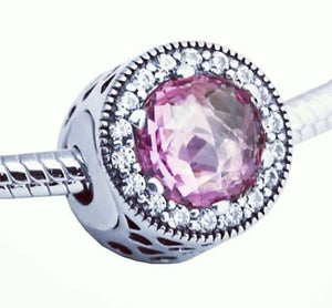 CHARMS DIAMOND PINK : CH321 OrolaminadoLuxus