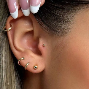 CANDONDA MINI TIPO PIERCING 7MM 014A OrolaminadoLuxus