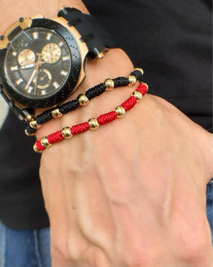BRAZALETE BOLA 6MM DENARIO NUDOS FRANCISCANO 838 OrolaminadoLuxus
