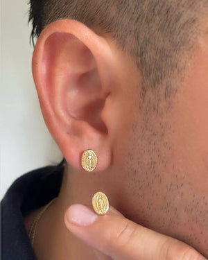 ARETES CLASICOS CON ROSCA DE SEGURIDAD OrolaminadoLuxus