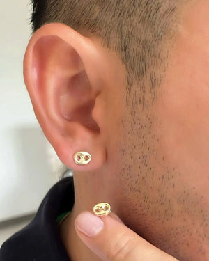 ARETES CLASICOS CON ROSCA DE SEGURIDAD OrolaminadoLuxus