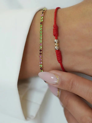 PULSERA TENIS 2,5 mm 17 + 2 CM OrolaminadoLuxus