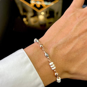 PULSERA ARTESANAL OVALO ROSE DE 20CM 02036312 OrolaminadoLuxus