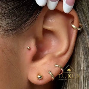 CANDONDA MINI TIPO PIERCING 7MM 014A OrolaminadoLuxus