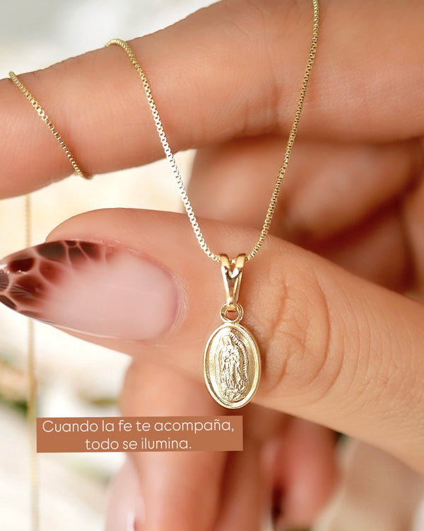DIJE GUADALUPE OVALO PEQUEÑO 1.6 CM 5694
