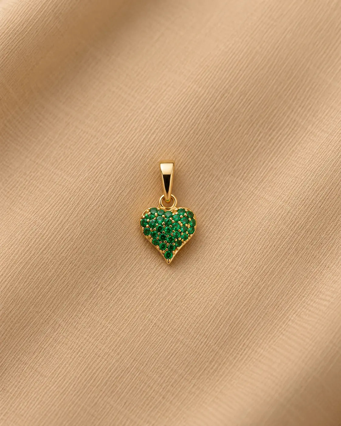DIJE CORAZON ESMERALDA SWAROVSKI 10MM 6604