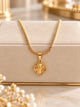 DIJE TREBOL DIAMANTADO DORADO 12X19MM 6629