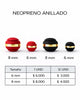 NEOPRENO ANILLADO PARA BRAZALETES – 6 MM Y 8 MM 🔴⚫