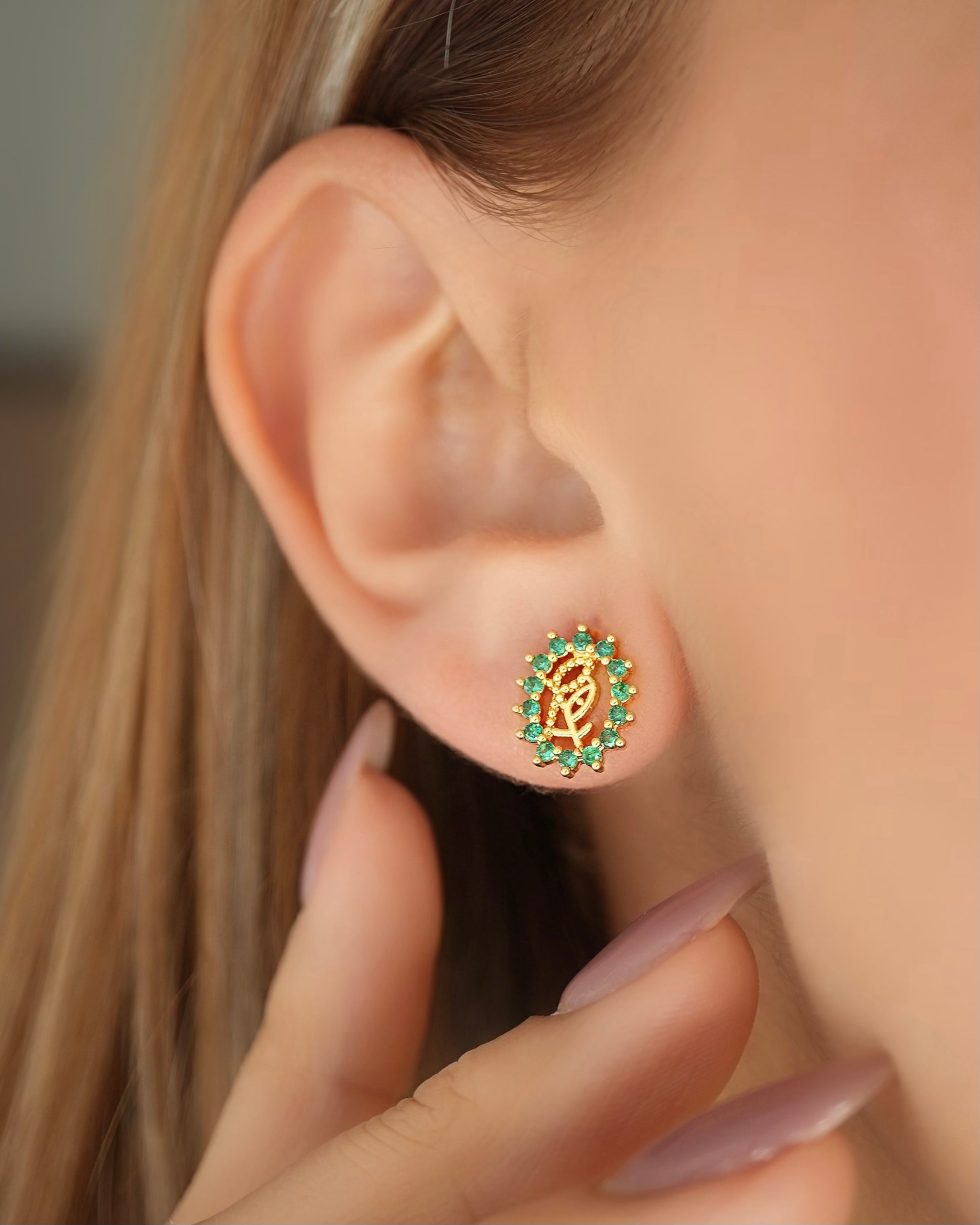 ARETES INFALTABLES CON SWAROVSKI Oro laminado Luxus