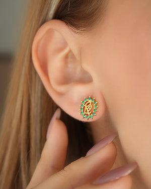 ARETES INFALTABLES CON SWAROVSKI Oro laminado Luxus