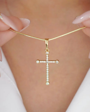 DIJE CRUZ CRISTAL SWAROVSKI 4726 OrolaminadoLuxus