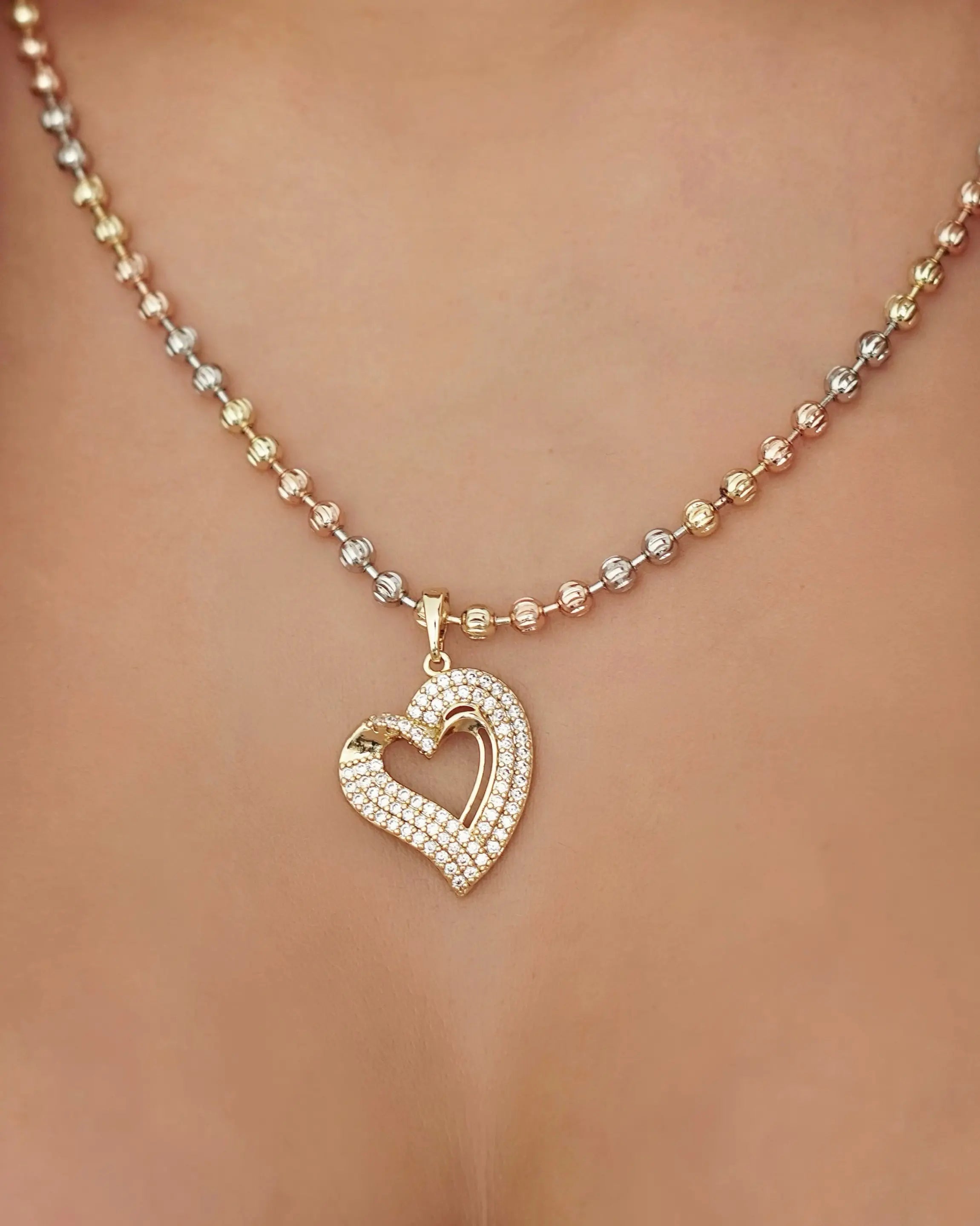 DIJE CORAZÓN RADIANTE 3CM 4820 OrolaminadoLuxus