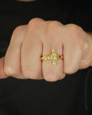 ANILLO CRISTO MADERO 5465 OrolaminadoLuxus