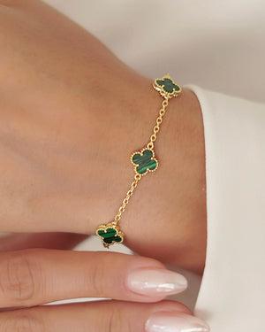 PULSERA SIX TRÉBOL  4838 18CM OrolaminadoLuxus