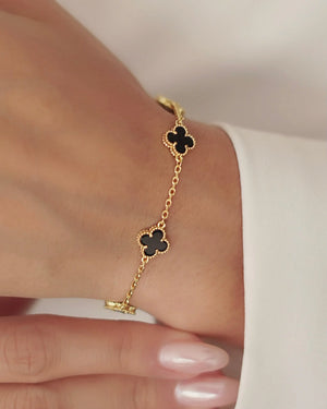 PULSERA SIX TRÉBOL  4838 18CM OrolaminadoLuxus