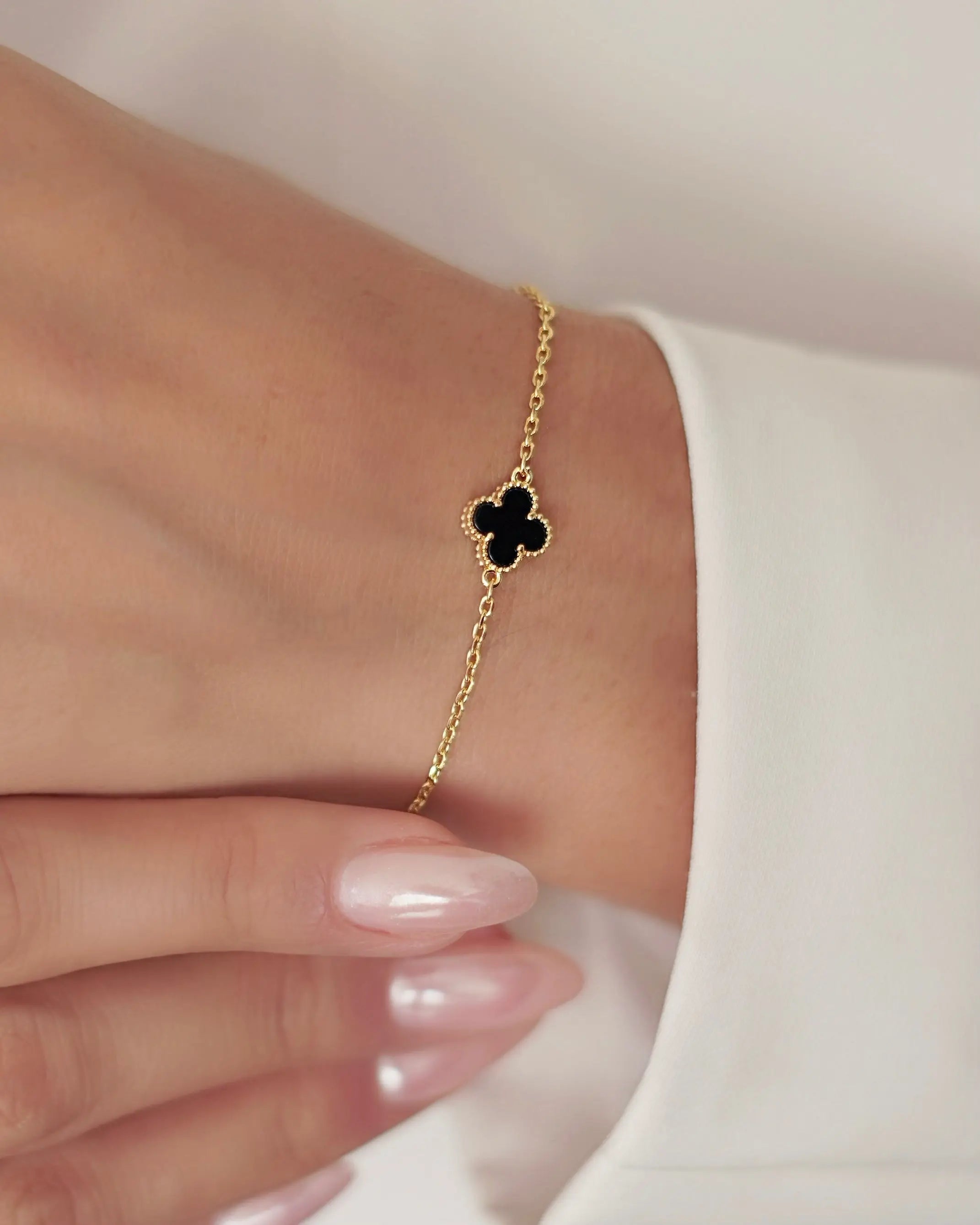 PULSERA TRÉBOL  17CM + 2 CM  4835 OrolaminadoLuxus