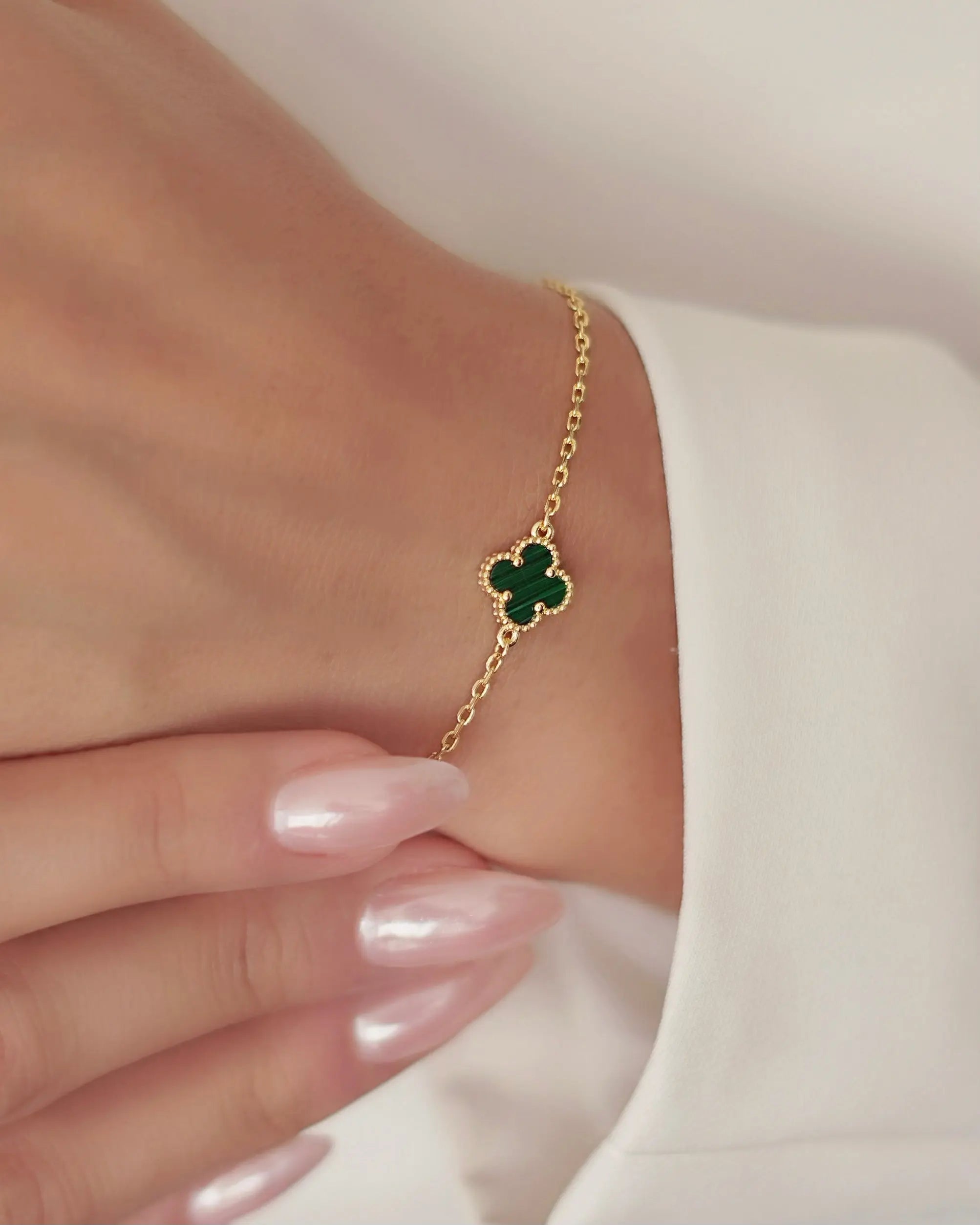 PULSERA TRÉBOL  17CM + 2 CM  4835 OrolaminadoLuxus