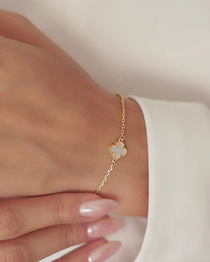PULSERA TRÉBOL  17CM + 2 CM  4835 OrolaminadoLuxus