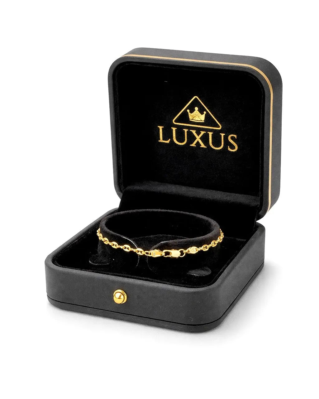 PULSERA GUCCI MACIZA 3MM 18CM  6055 Oro laminado Luxus
