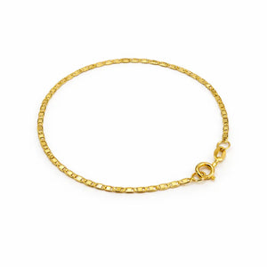 PULSERA ESCALERA PLANA 2MM 18CM 6060 Oro laminado Luxus
