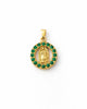 DIJE VIRGEN GUADALUPE VERDE REDONDO 6121 Oro laminado Luxus